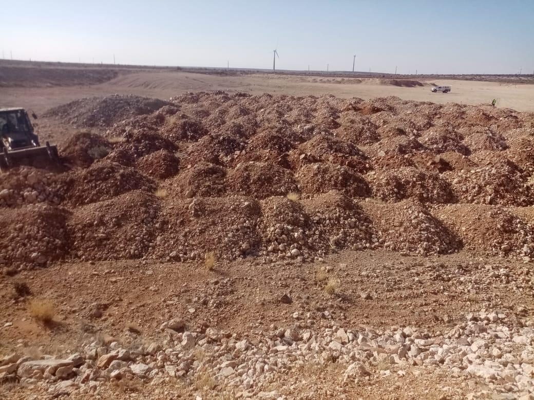 Bulk earthworks at a wind farm site