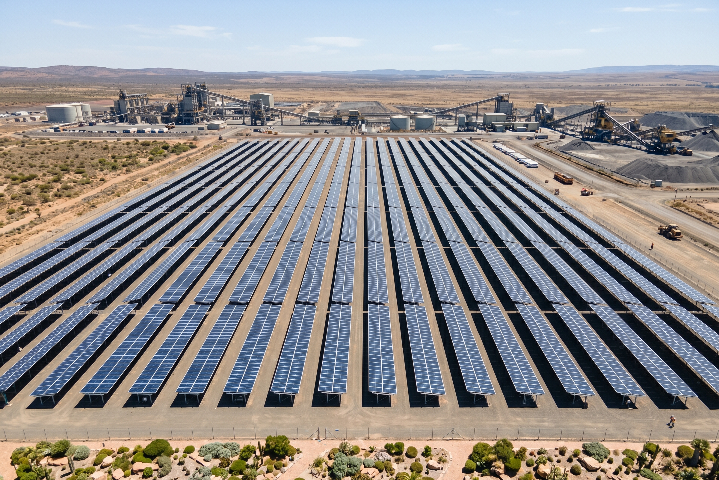 Industrial ground-mount solar array